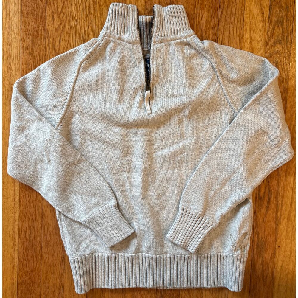 American Eagle Beige Sweater Quarter Zip